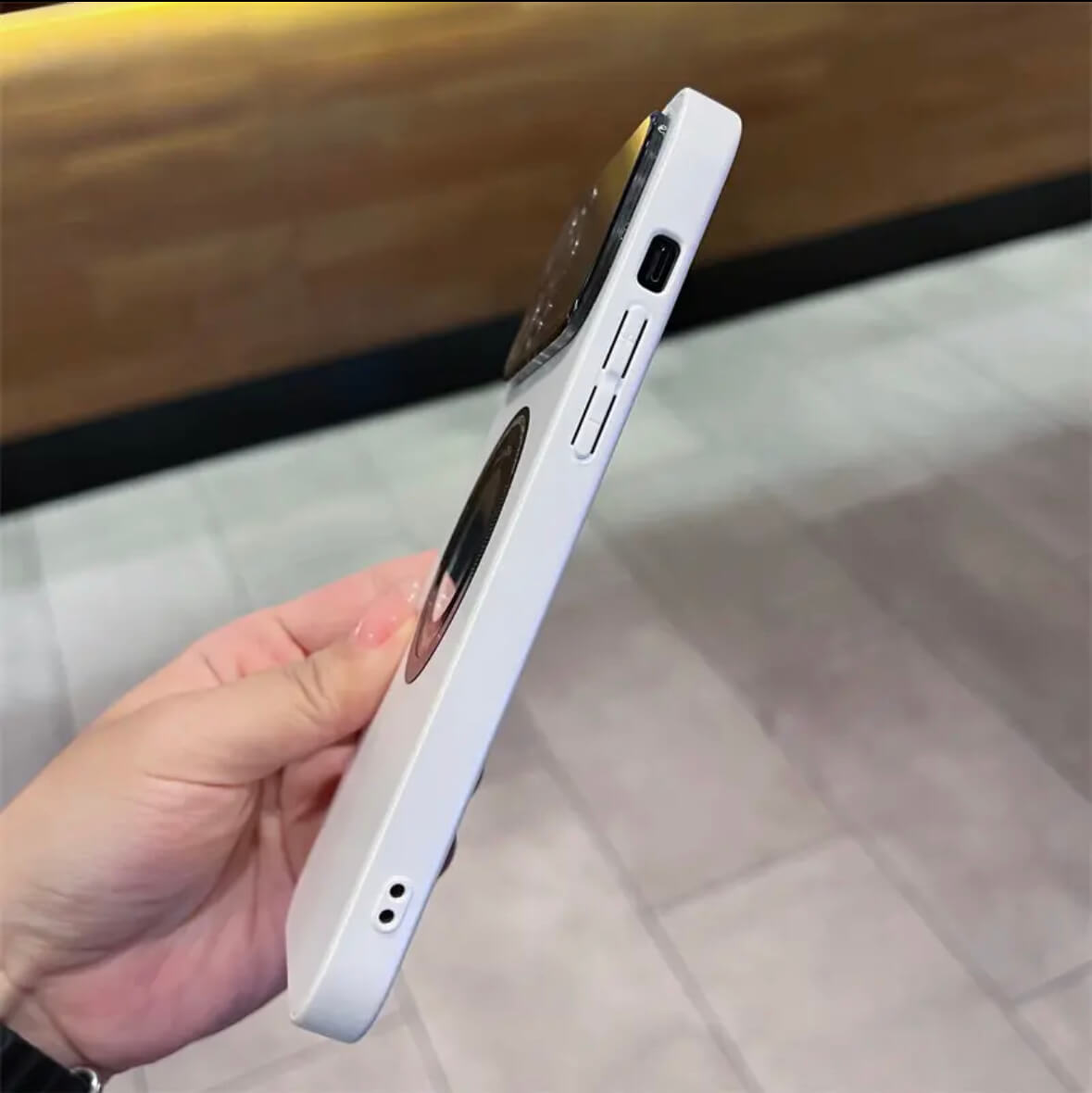 AG magsafe Pro logoview glass phone case Apple_Shopier