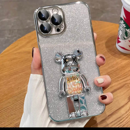 حافظة هاتف بحامل على شكل دب كرتوني