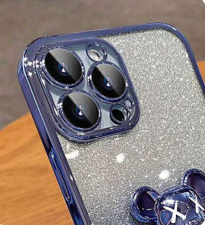 حافظة هاتف بحامل على شكل دب كرتوني