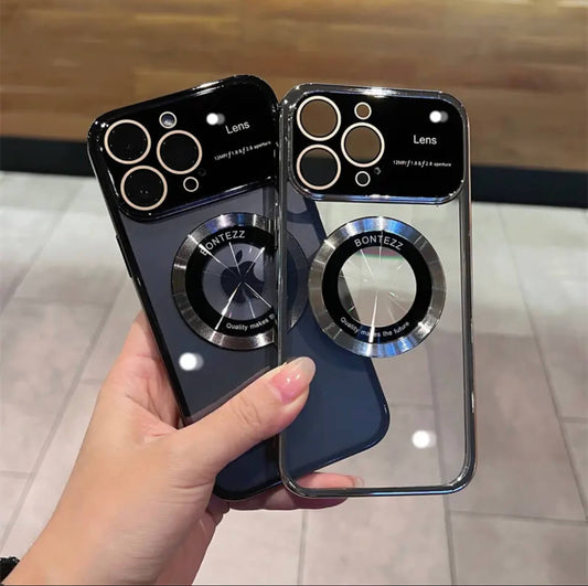 15-12نظارات نافذة كبيرة مزودة بعلامة مغناطيسية مانعة للتسرب، حافظة هاتف iPhone شفافة جديدة