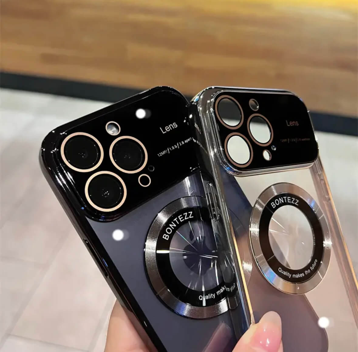 15-12Magnetic leak-tagged large window goggles, iPhone transparent new phone case