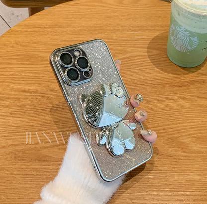 Cat Gradient Stand + Mirror Phone Case