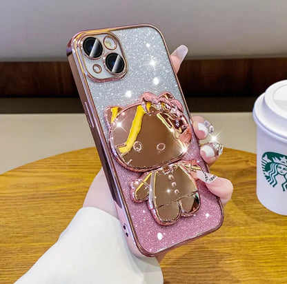 Cat Gradient Stand + Mirror Phone Case