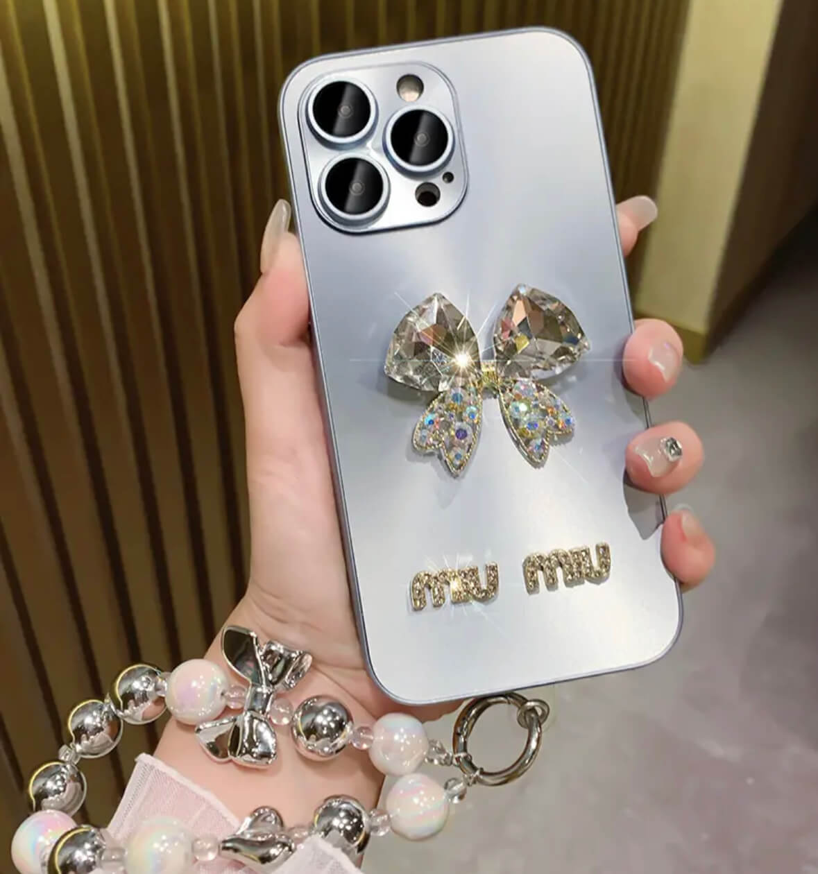 Diamond Bow Bracelet Phone Case