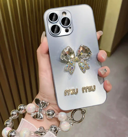 Diamond Bow Bracelet Phone Case
