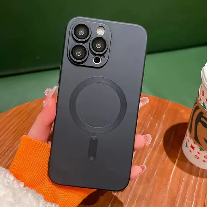 FROSTED SHIMMER ULTRA-THIN MAGSAFING IPHONE CASE WITH CAMERA PROTECTOR