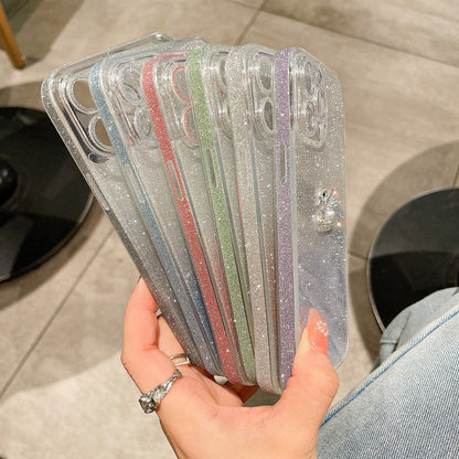 غطاء آيفون بتصميم بجعة جميلة متدرجة الألوان 