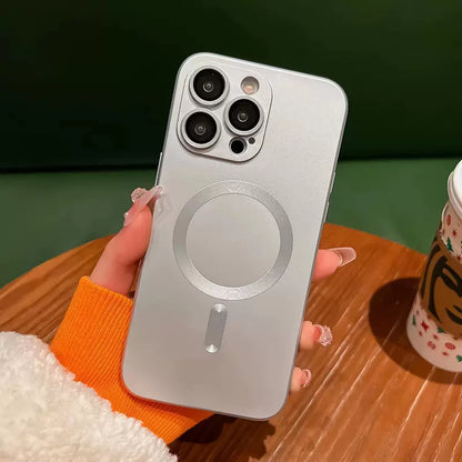 FROSTED SHIMMER ULTRA-THIN MAGSAFING IPHONE CASE WITH CAMERA PROTECTOR