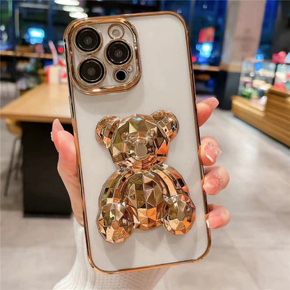 3D CRYSTAL BEAR IPHONE CASE WITH CAMERA PROTECTOR