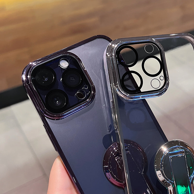 360-degree Rotating Kickstand Clear iPhone Case