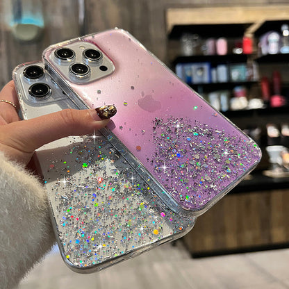Starry Sky Gradient Glitter iPhone Case