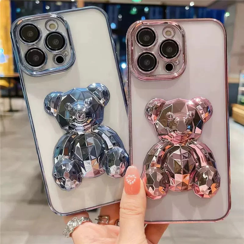 3D CRYSTAL BEAR IPHONE CASE WITH CAMERA PROTECTOR