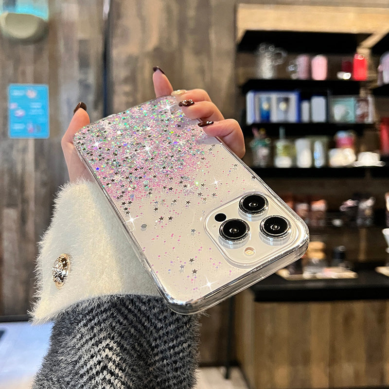 Starry Sky Gradient Glitter iPhone Case