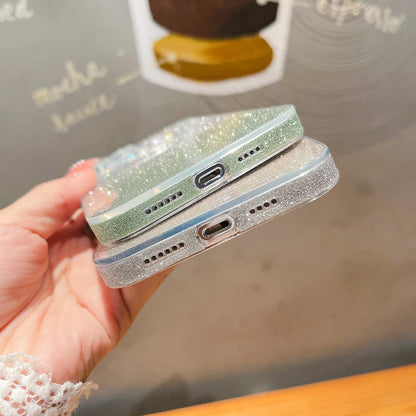 غطاء آيفون بتصميم بجعة جميلة متدرجة الألوان 