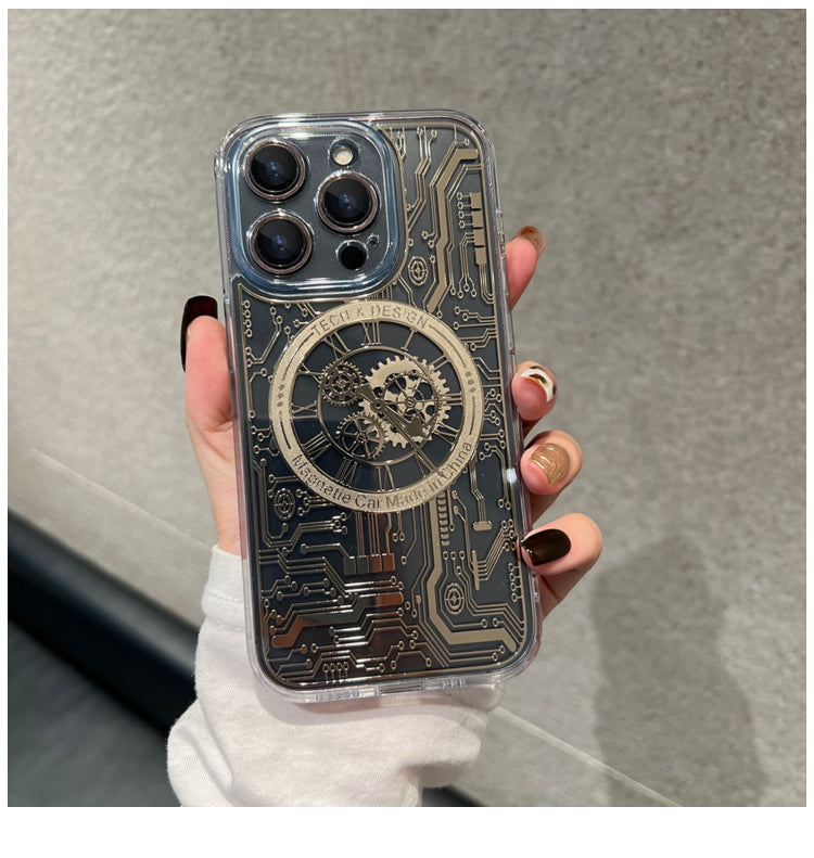 Cool Mechanical Watch Magsafing Silicone iPhone Case