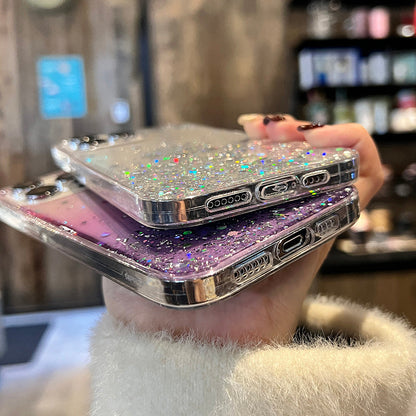 Starry Sky Gradient Glitter iPhone Case
