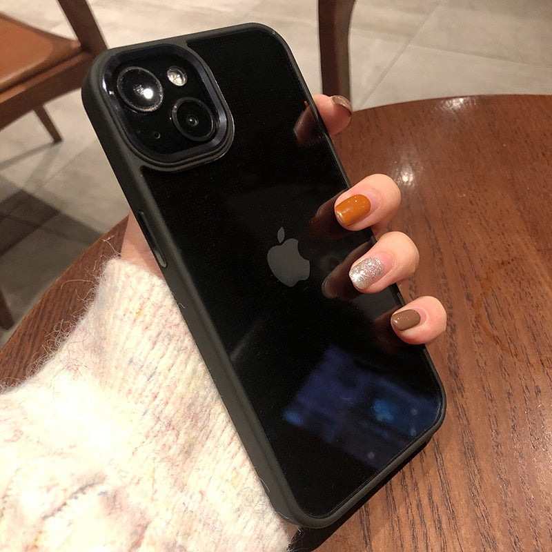 Acrylic Plating Transparent Case For iPhone