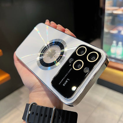 جراب ماج سيف أورورا مع ثقب الشعار لجهاز iPhone