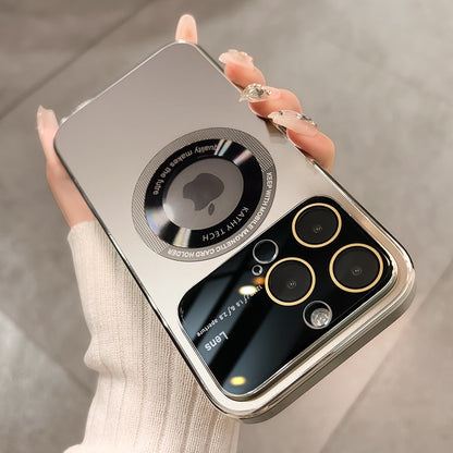 غطاء مغناطيسي شامل لهاتف iPhone 15-11، مُجمد، للنظارات. تصميم فاخر وبسيط. 