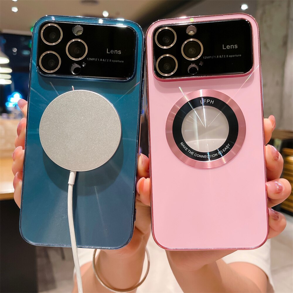 جراب ماج سيف أورورا مع ثقب الشعار لجهاز iPhone