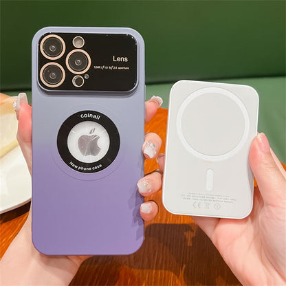 Large Window Camera Protection Gradient Color Case For iPhone