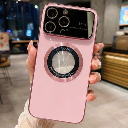 جراب ماج سيف أورورا مع ثقب الشعار لجهاز iPhone