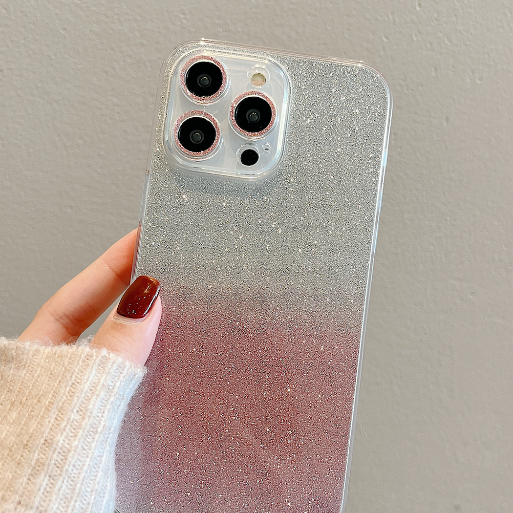 جراب iPhone بلينغ بلينغ بلينغ الجميل مع واقي للعدسات 