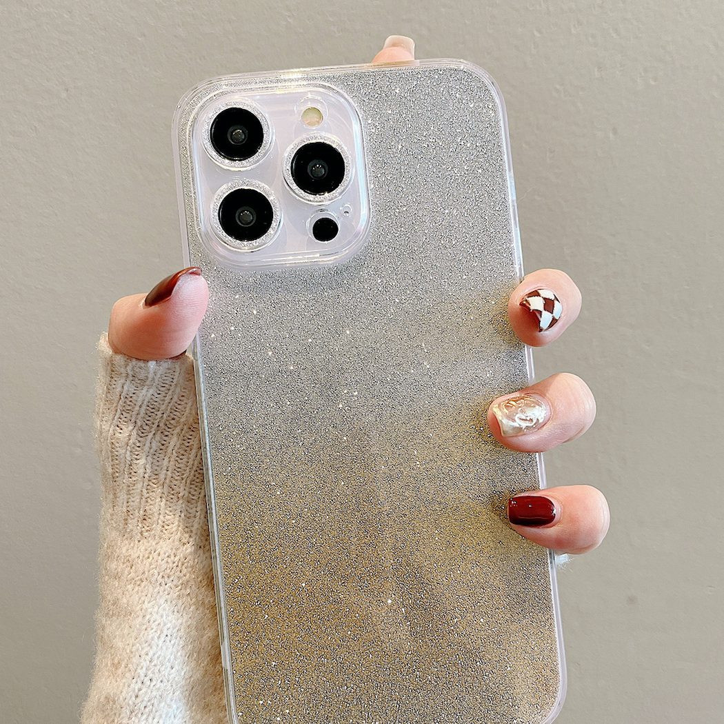 جراب iPhone بلينغ بلينغ بلينغ الجميل مع واقي للعدسات 