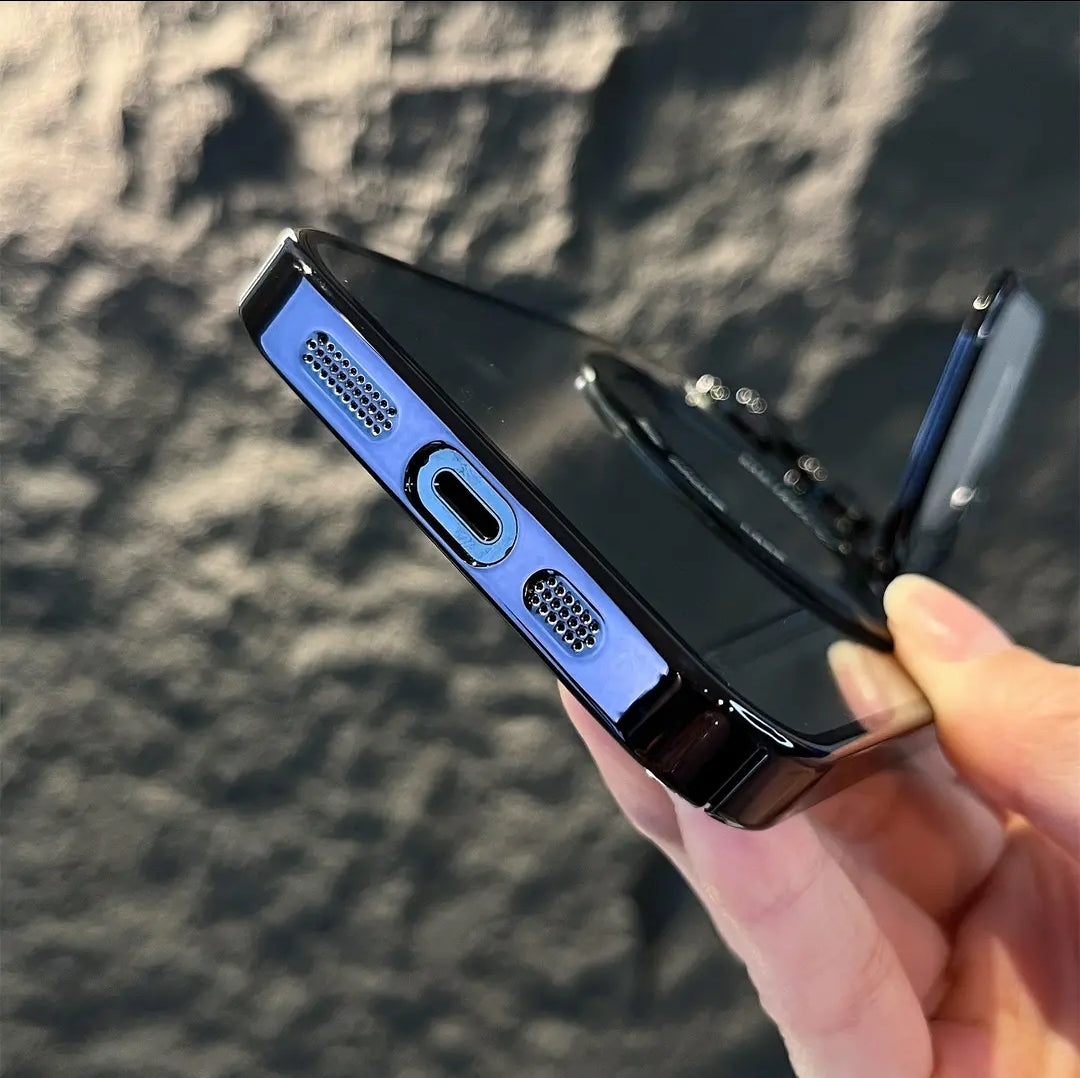 (3-in-1) Hidden Kickstand, Magsafing & Lens Protector Clear iPhone Case