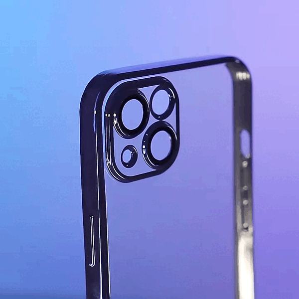 Apple 16-12 transparent with lens film electroplating PC mobile phone case does not turn yellow simple