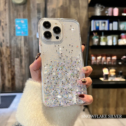Starry Sky Gradient Glitter iPhone Case