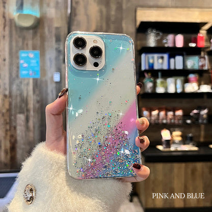 Starry Sky Gradient Glitter iPhone Case