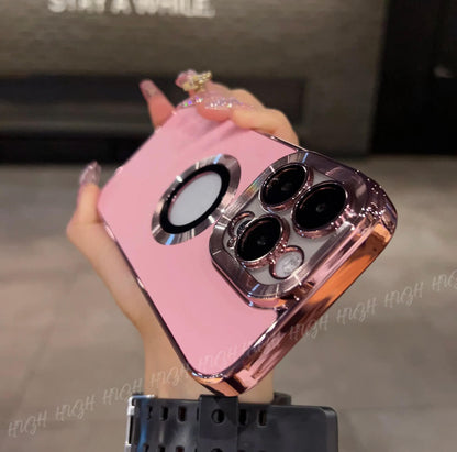 غطاء ناعم من السيليكون مطلي بالكهرباء مع شعار MagSafe 