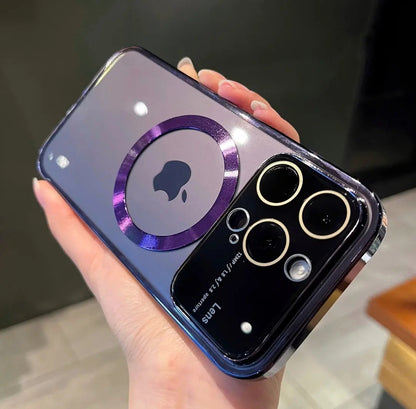Magsafing Crystal Clear iPhone Case with Camera Protector
