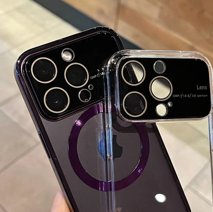 Magsafing Crystal Clear iPhone Case with Camera Protector